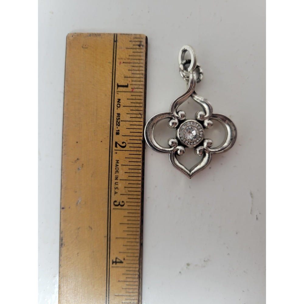 Brighton Toledo Crystal Silver Tone Pendant Ladies Jewelry - Picture 4 of 4